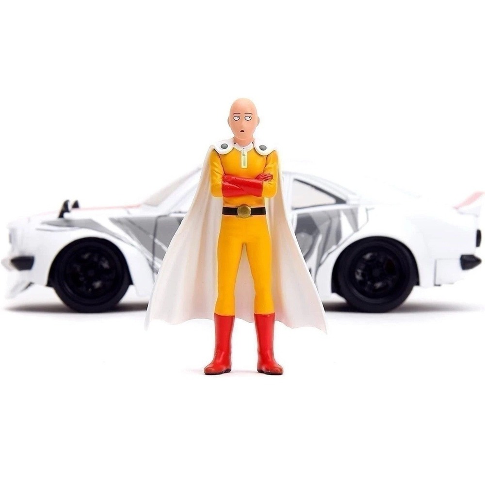 One Punch Man 1:24 1974 Mazda RX-3 Die-cast Car & 2.75" Saitama Figure